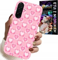 Etui Do Samsung Galaxy A26 5G - Serca Kratka Różowa Obudowa Case + Szkło