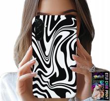 Etui Do Samsung Galaxy A26 5G - Czarno Biała Abstrakcja + Szkło Hart