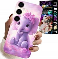 Etui Do Samsung Galaxy M15 5G - Słodki Słonik Na Różowym Tle Case +Folia