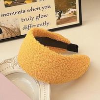 PROLY New Fashion Headband For Women Wide Side Hairband Solid Color Turban Warm Winter Fluffy Hair Accessories