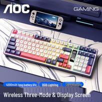 AOC GK320 Tri-Mode RGB Mechanical Feel Keyboard with Display