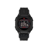Adidas Originals Apyrankinis Laikrodis Elektroninis Mechanizmas Dervos Dirželis Juodas Ciferblatas Unisex AOST250292I Black