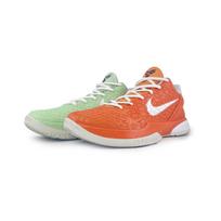 Nike Zoom Kobe 6 Game Ready Cushioning Slip Resistant Abrasion Resistant Low top Basketball Shoes Men's Green Orange FQ3546-100(Team1076-) 41