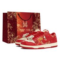 Nike Dunk Abrasion Resistant Low top Skateboard Shoes Women's Red HF1986-100(Team113-S-BOX) 38.5