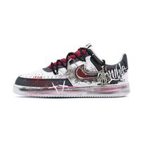 Nike Court Vision 1 Knight Synthetic Leather Coverage Low top Skateboard Shoes Unisex Black Red DH2987-101(Team998-) 38