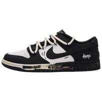 Nike Dunk Shadow Art Low top Skateboard Shoes Unisex Black White DD1391-100(Team1509-) 39