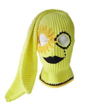 Funny Knitted Beanie Hat Halloween Colorful Bunny Balaclava Hat Costume Party Cosplay- Bunny Party Hats