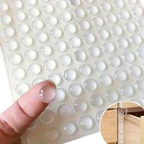 100/200pcs Self Adhesive Silicone Pads, Clear Anti Scratch Bumpers for Furniture, Non Slip Cushioning Protector for Cabinet Door armijos žalia spalva