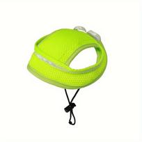 1 Pet Sun Hat for Spring/Summer, UV Protection, Dog & Cat Hat, Cute Candy Color, Bow Tie, Outdoor Breathable Mesh Protective Hat (green,L) žalia