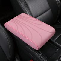 1pc Car Armrest Box Mats Memory Foam Car Arm Rest Box Pad Leather Central Console Covers Styling Car Decor Auto Interior Accessories one-size rožinė