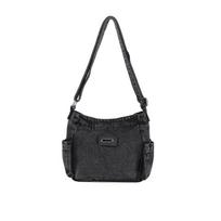 Džinsinis krepšys moteriškas pečių krepšys crossbody krepšys kasdienis mažas kvadratinis krepšys juoda