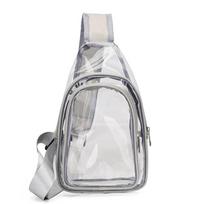Trendy Water-Sprinkling Festival Bag Large Size Clear Sling Bag Festival PVC Chest Bag  Beach violetinė