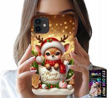 Etui Do Iphone 12 Mini - Reniferek Słodki Renifer Świąteczne Wzór