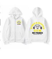 Unisex Powerhouse Gym Zip-Up Hoodie with Weightlifting Logo M balta