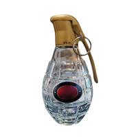 Marine Corps Grenade Shaped Whiskey Decanter, Unique Military Gift for Veterans, 750ml Glass Bottle with Airtight Seal