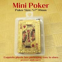 Waterproof PVC Cards, Mini Poker Set, Gold Foil Playing Cards, Pet-Themed Poker, Black Luxury Cards, Men's Gift Idea, Party Game