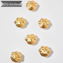 Brass Cat Paw Handle for Child's Room: Solid Drawer and Cabinet Pull