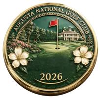 2026 Commemorative Golf Coin Augusta National Golf Club Limited Edition Collectible Metal Souvenir Coin for Golf Enthusiasts and Collectors