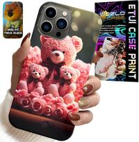 Etui Do Iphone 13 Pro - Rodzinka Różanych Misiów Upominek +Folia