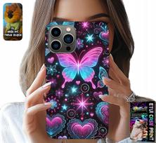 Etui Do Iphone 13 Pro - Kolorowy Motylek Serce Modne Wzory Case