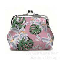 Hot-selling fresh flower coin wallet cute student small wallet girl mouth gold bag iron ring key bag change bag