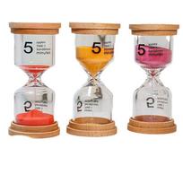 5-Minute Cartoon Wooden Hourglass Timer for Kindergarten Students