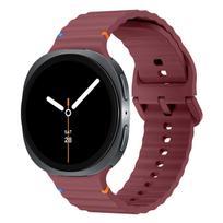 Straps for Samsung Galaxy watch 8/8 classic/7/FE/5 Pro/6/444mm 40mm Silicone Sport Belt Bracelet Correa Galaxy watch Ultra Band Galaxy watch 8 40mm vyno raudonos spalvos