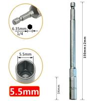 1Pc Socket 150mm Hexagon Nut Driver Drill Bit Adapter 5.5-19mm For Electric Wrench Extension/Sleeve Car Repair/Manual Tools
