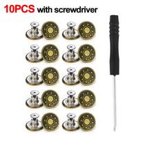 10Pcs/pack With Screwdriver Jeans Buttons Clothing Pants Nail Free Waist Extenders Button 17mm Sewing Accessories Waist Buckle