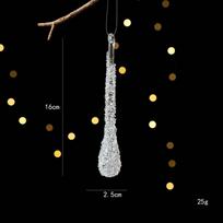 Transparent Christmas Hanging Pendants Acrylic Water droplet Christmas Decorations Ice Bar Hanging Drop Ornaments