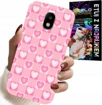 Etui Do Samsung Galaxy J5 2017 - Serca Kratka Różowa Obudowa Case + Szkło