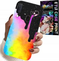 Etui Do Samsung Galaxy A20E - Tęczowe Kolorowe Wzory, Farba + Folia