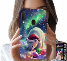 Etui Do Samsung Galaxy A20E - Świąteczny Niedźwiedź Bombki Case +Folia