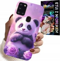 Etui Do Samsung Galaxy A21S - Słodka Panda Wzory Dla Dzieci + Szkło