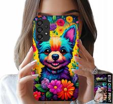Etui Do Samsung Galaxy A23 5G - Kwiaciste Wzory Piesek Pies Jork Plecki