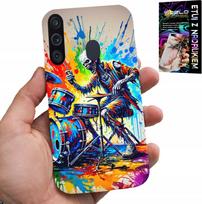Etui Do Samsung Galaxy A21 - Rock Perkusja Bębny Kościotrup Pokrowiec
