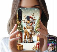 Etui Do Samsung Galaxy A21 - Renifer, Wzory Bożonarodzeniowe + Szkło