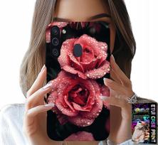Etui Do Samsung Galaxy A21 - Piękne Różowe Róże, Kwieciste Wzory, Case