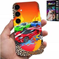 Etui Do Samsung Galaxy M15 5G - Dla Dzieci, Samochody Wyścigowe + Szkło