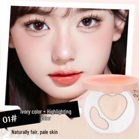 **Ba Bao Ou Dual-Effect Luminous Matte Highlighter & Contour Palette: Waterproof, Sweatproof, Long-Lasting Two-Tone**
