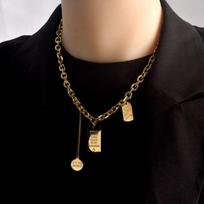 New Trend Titanium Steel Choker Ins Multi Layer Hip Hop Collarbone Chain Men Woman Rock Thick Chain Street Snap Necklace Jewelry 45cm