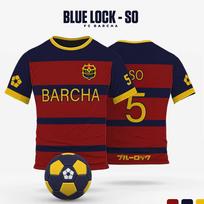 Barselona Blue Lock Futbolo Klubas Animacinis Anime Cosplay Vyriškas Megztinis Vasariniai Trumpomis Rankovėmis 3D Spausdinti Vyriški Marškinėliai Mada S