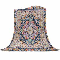 Žieminis šiltas minkštas pliušinis pledas - Vintažinis indiško bohemiško gėlių dizainas sofai, lovai, graži šventinė dovana 30x40in