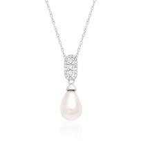 3,25 ct kriaušės formos perlo brangakmenis 925 svarų sterlingų sidabro ašaros formos elegantiškas vestuvinis karoliai sidabras