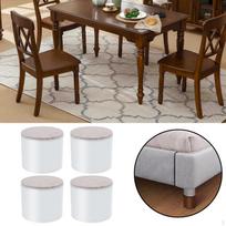 4 vnt. Apvalūs baldų sunkiųjų apkrovų paaukštinimai Spintelių aukštis White 80x52mm