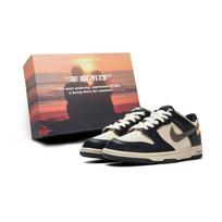 Nike Dunk Abrasion Resistant Low top Skateboard Shoes Unisex Beige Gray Brown HF5441-100(Team970-) 35.5