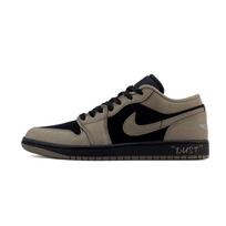 Jordan Air Jordan 1 DUST Abrasion Resistant Low top Vintage Basketball Shoes Unisex Mocha 553558-081(Team1253-dust1) 38