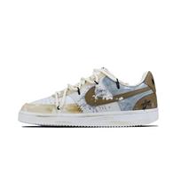 Nike Court Vision 1 Abrasion Resistant Low top Skateboard Shoes Men's Blue Brown DH2987-101(Team462-) 40.5