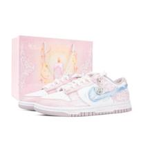 Nike Dunk Monster Lab, Spring Green Low top Skateboard Shoes Women's White Pink Blue IM6572-103(Team445-) 37.5
