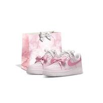 Nike Air Force 1 Couple's Shopping Bag Slip Resistant Cushioning Low top Skateboard Shoes Women's Pink HF1058-133(Team2363-S-BOX) 37.5